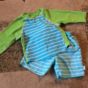 iplay Long Sleeve Swim Shirt & Lined Short Set